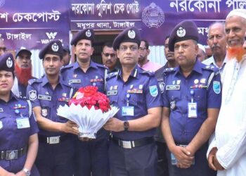 মধুপুরে পুলিশের নতুন চেক পোস্ট উদ্বোধন