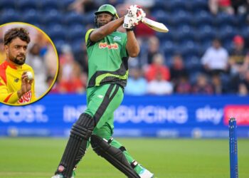 রশিদের বলে ৫ বলে ৫ ছক্কা মারলেন পোলার্ড