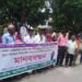 সংখ্যালঘুদের ওপর হামলার প্রতিবাদে রাজশাহীতে মানববন্ধন করা হয়েছে