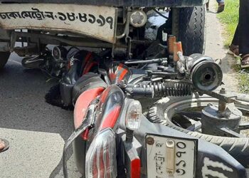 ঘাটাইলে কাভার্ডভ্যান-মোটরসাইকেলের মুখোমুখি সংঘর্ষে শিক্ষার্থী নি'হত