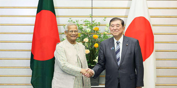জাপানের প্রধানমন্ত্রীর সঙ্গে প্রধান উপদেষ্টার দ্বিপাক্ষিক বৈঠক অনুষ্ঠিত