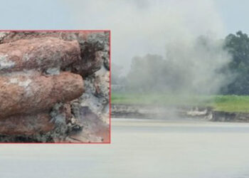 ভূঞাপুরে উদ্ধারকৃত ১১টি মর্টার শেল যমুনা নদীতে বিস্ফোরণ