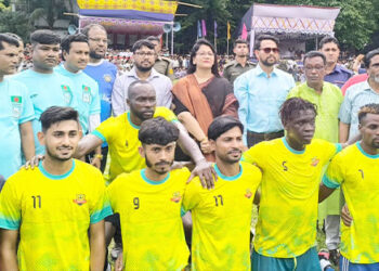 নাগরপুরে উপজেলা গোল্ডকাপ ফুটবল টুর্নামেন্টের ফাইনাল খেলা অনুষ্ঠিত