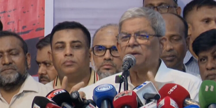 বাইরে থেকে এসে নতুন চিন্তা-ভাবনা দিয়ে সমস্যা সমাধান করা যাবে না মির্জা ফখরুল