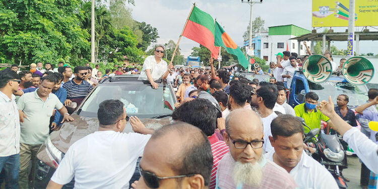 ধনবাড়ীতে ফকির মাহবুব আনাম স্বপন এর মোটরসাইকেল শো"ডা"উ"ন
