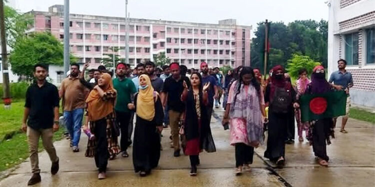 জুলাই গণ-অভ্যুত্থানে মাভাবিপ্রবি শিক্ষার্থীদের ৩রা আগস্ট ২০২৪