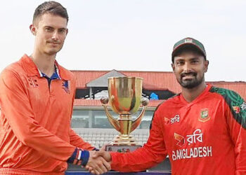 নেদারল্যান্ডসের বিপক্ষে প্রথম টি-টোয়েন্টিতে টস জিতে ফিল্ডিংয়ে বাংলাদেশ