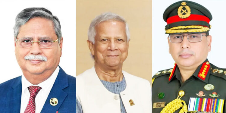 রাষ্ট্রপতি ও প্রধান উপদেষ্টার সঙ্গে সেনাপ্রধান জেনারেল ওয়াকার-উজ-জামানের বৈঠক