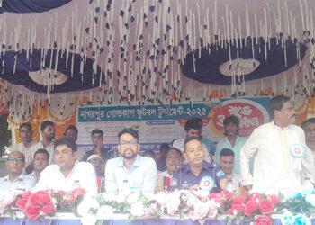 টাঙ্গাইলের নাগরপুরে উৎসবমুখর পরিবেশে শুরু হয়েছে নাগরপুর গোল্ডকাপ ফুটবল টুর্নামেন্ট ২০২৫। উদ্বোধনী ম্যাচে মামুদনগর সবুজ সংঘ ১-০ গোলে মানিকগঞ্জ গড়পাড়া ফুটবল একাডেমিকে পরাজিত করে। বিস্তারিত পড়ুন।