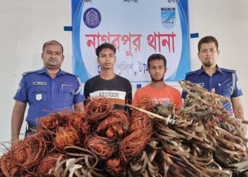 নাগরপুরে ট্রান্সফরমারের সরঞ্জামসহ দুই চো"র গ্রে"ফ"তা"র