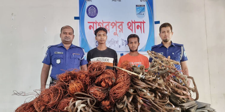 নাগরপুরে ট্রান্সফরমারের সরঞ্জামসহ দুই চো"র গ্রে"ফ"তা"র