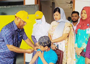 দেলদুয়ারে টাইফয়েট ভ্যাকসিন ক্যাম্পেইন-২০২৫ এর শুভ উদ্বোধন