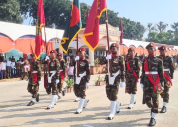 শহীদ সালাহউদ্দিন সেনানিবাসে সেনাবাহিনী প্রধান কুচকাওয়াজ অনুষ্ঠিত