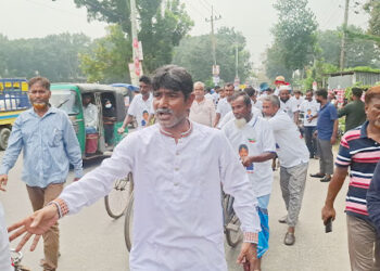 টাঙ্গাইলে ব্যতিক্রমী বাইসাইকেল শোভাযাত্রা