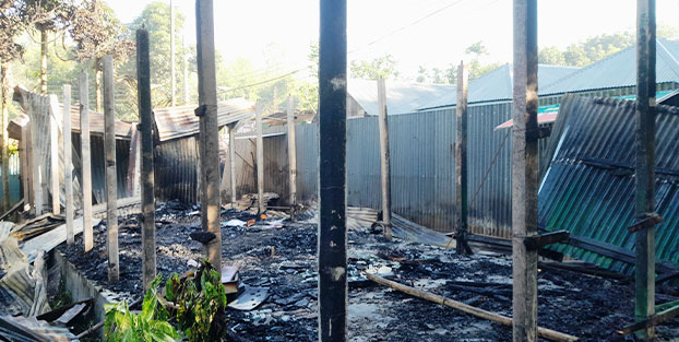 টাঙ্গাইলের ঘাটাইলে ছয়ানী বকশিয়া বাজারে মল্লিক মার্কেটে ভয়াবহ অগ্নিকাণ্ডে ভষ্মীভূত হয়েছে কয়েকটি দোকান