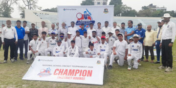 টস ভাগ্যে বিজয়ীহয়ে বিন্দুবাসিনী স্কুল চ্যাম্পিয়ন