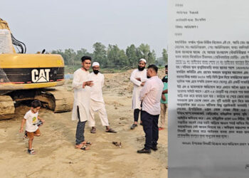 কালিহাতীতে চাঁদা না দেওয়ায় খননকাজের ভেকুতে আগুন দিলো বিএনপি নেতারা