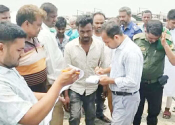 ভূঞাপুরে যমুনা নদীতে অবৈধ বালু উত্তোলন, ড্রেজার মালিককে এক লাখ টাকা জরিমানা