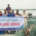 যমুনায় অবৈধ জালবিরোধী অভিযান: ৫ লাখ টাকার জাল জব্দ, জরিমানা